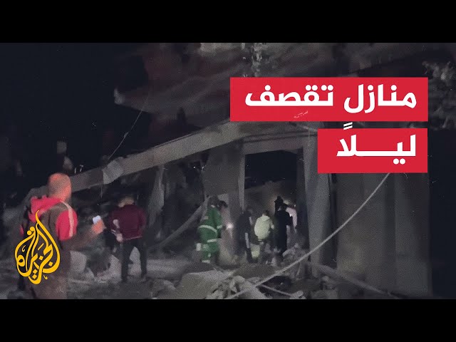 ⁣قصف إسرائيلي يستهدف منزلا لعائلة حرب في محيط بركة الشيخ رضوان غرب مدينة غزة