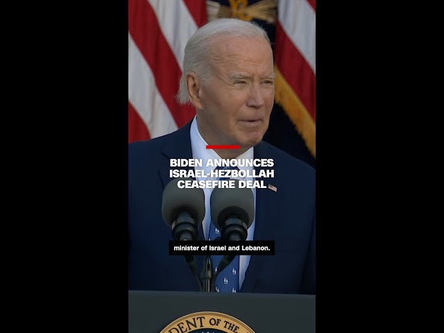 ⁣Biden announces Israel-Hezbollah ceasefire deal