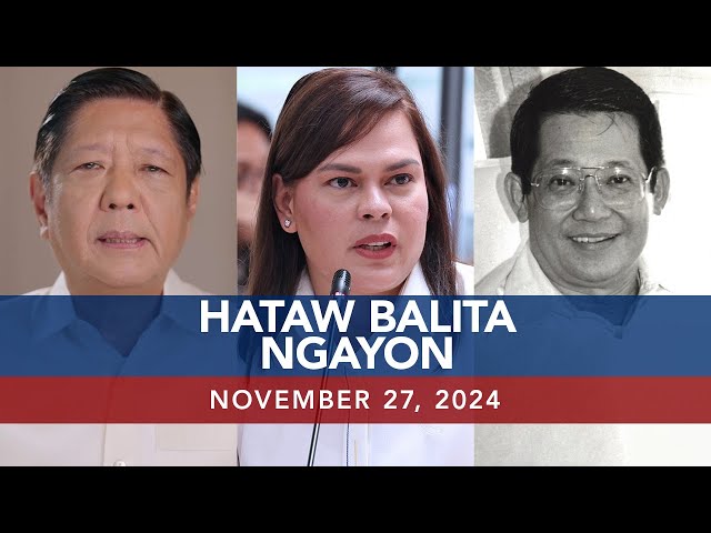 ⁣UNTV: Hataw Balita Ngayon |  November 27, 2024