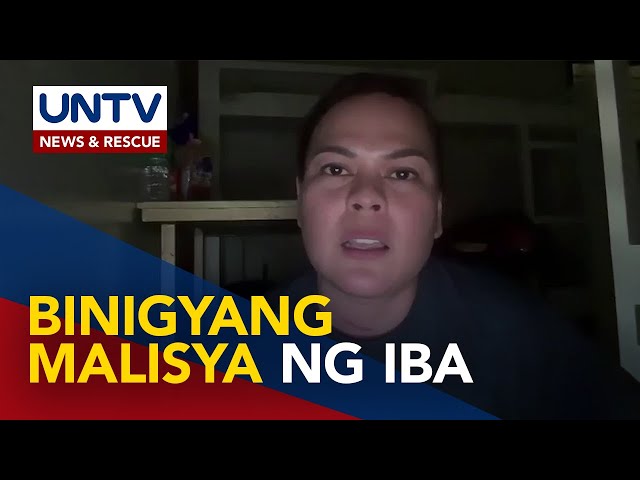 ⁣VP Sara, sinabing binigyan ng maling pakahulugan ng iba ang kanyang pahayag vs. Marcoses