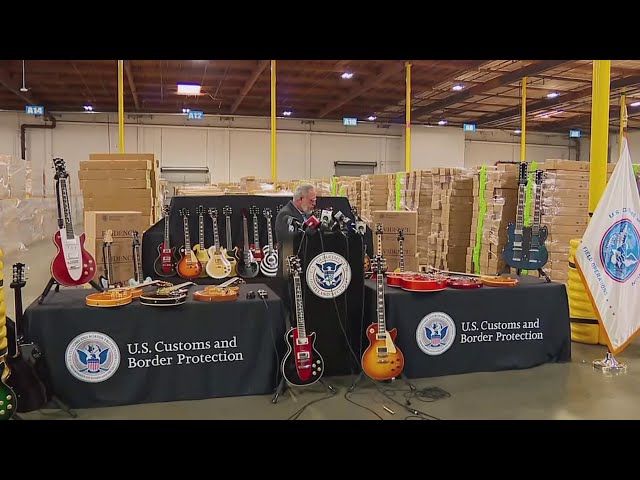 ⁣3,000 fake Gibson guitars seized in Los Angeles