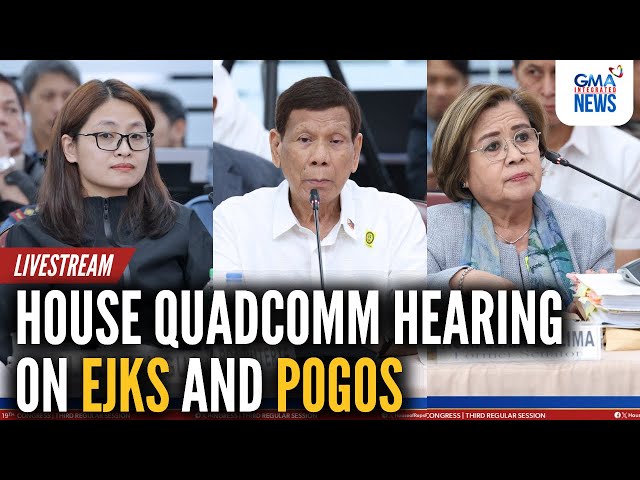 ⁣LIVE: House QuadComm hearing on EJKs and POGO (November 27, 2024) | GMA Integrated News