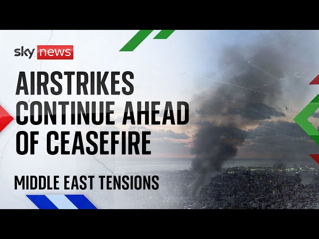 ⁣Middle East: Airstrikes continue ahead of Israel-Lebanon ceasefire