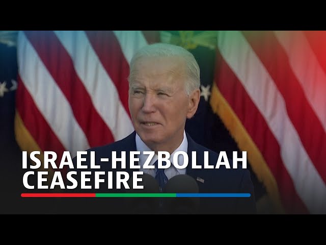 ⁣Israel-Hezbollah ceasefire will come into effect Wednesday: Biden | ABS-CBN News