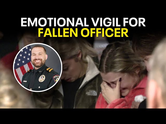 ⁣Vigil held for Greenville police officer killed in ambush attack