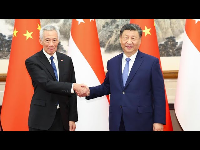 ⁣Xi Jinping rencontre Lee Hsien Loong à Beijing