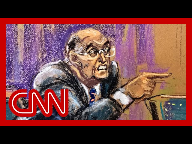 ⁣Courtroom sketch artist describes Giuliani’s behavior inside court