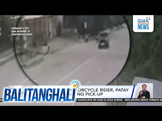 ⁣19-anyos na motorcycle rider, patay matapos masagi ng pick-up | Balitanghali