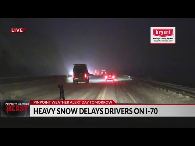 ⁣Road conditions slick in Colorado mountains as heavy snow falls ahead of Thanksgiving