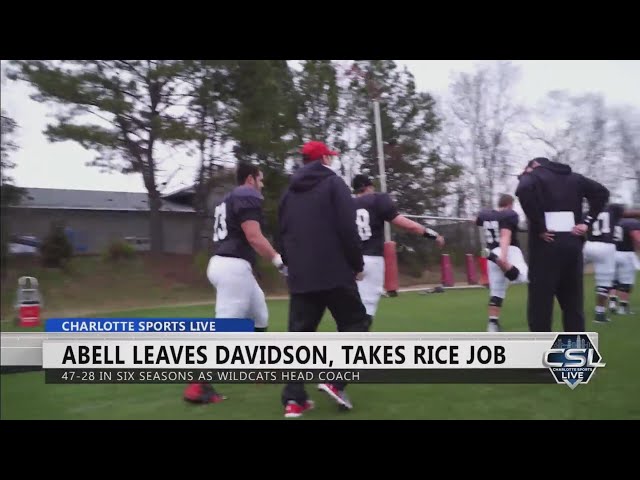 ⁣Davidson football coach Scott Abell takes Rice job