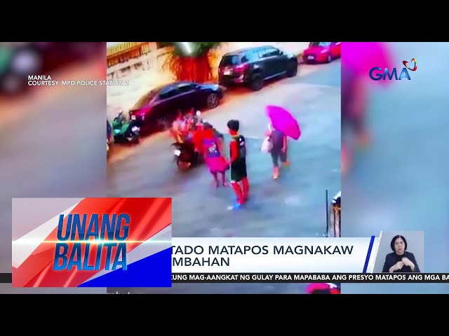 ⁣Babae, arestado matapos magnakaw ng bag sa simbahan | Unang Balita