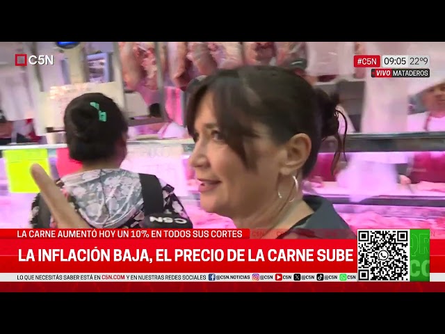 ⁣LA INFLACIÓN BAJA, la CARNE SUBE: AUMENTO 10% el PRECIO en TODOS los CORTES