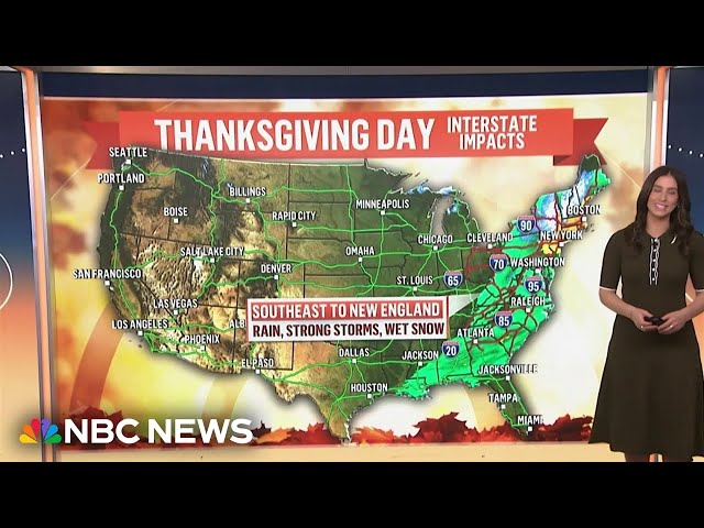 ⁣Storms threaten Thanksgiving travel