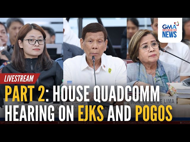 ⁣LIVE: PART 2: House QuadComm hearing on EJKs and POGO (November 27, 2024) | GMA Integrated News