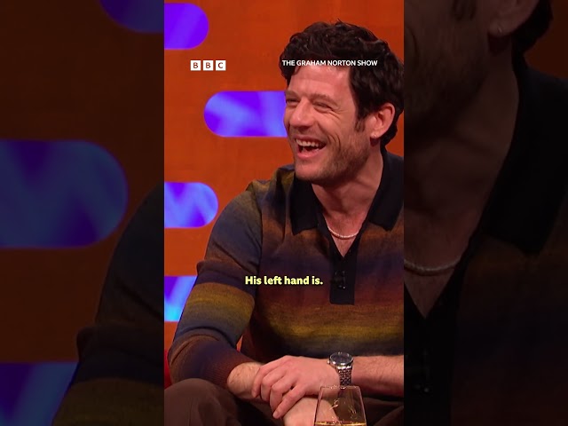 ⁣James Norton always brings his dad to work 