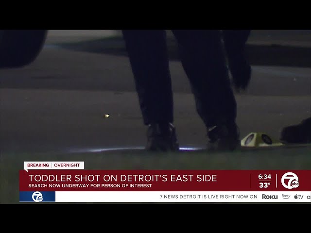 ⁣Toddler shot on Detroit's East Side