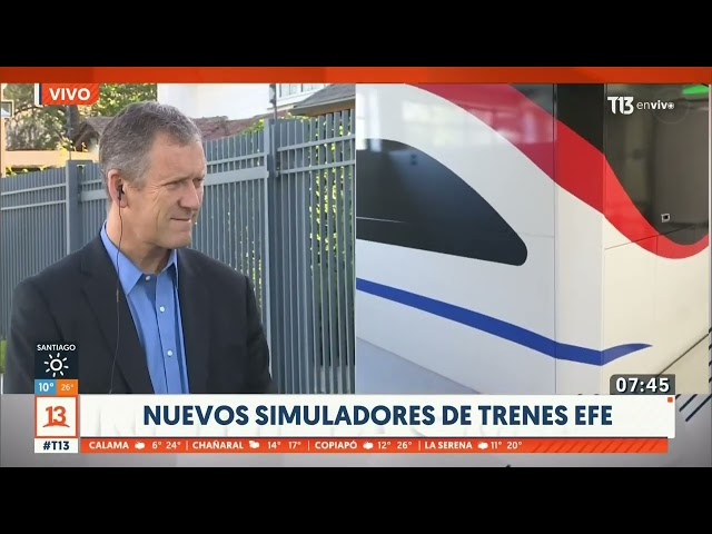 ⁣Ministro de Transportes presenta nuevos simuladores de trenes EFE