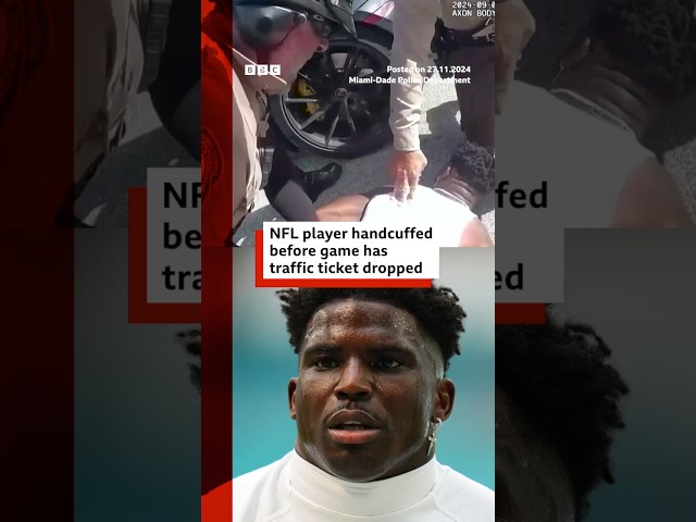 ⁣NFL player Tyreek Hill has traffic ticket dropped. #TyreekHill #NFL #BBCNews