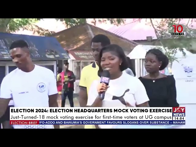 ⁣Just Turned 18 mock voting exercise for first-time voters at University of Ghana campus. #ElectionHQ