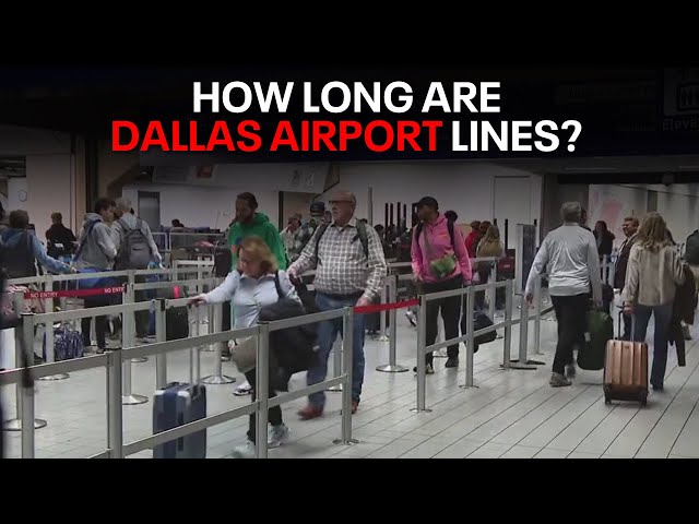 ⁣Dallas Airport security line updates - busiest travel day of the year