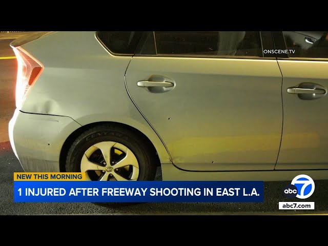 ⁣Man injured after shooting on 710 Freeway in East LA