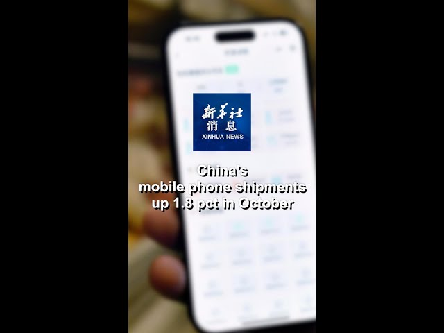 ⁣Xinhua News | China's mobile phone shipments up 1.8 pct in October