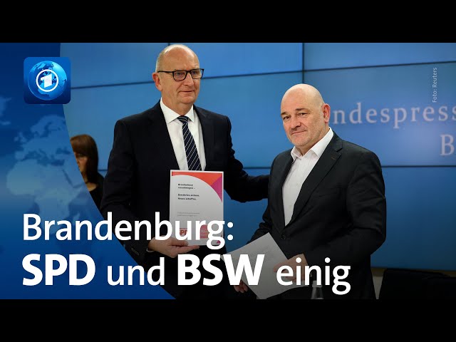 ⁣Brandenburg: SPD und BSW einigen sich auf Koalitionsvertrag