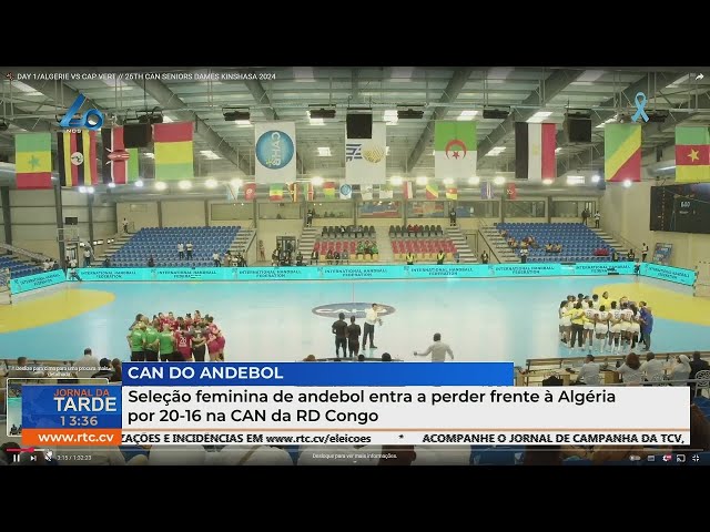 ⁣Seleção feminina de andebol entra a perder frente à Algéria por 20-16 na CAN da RD Congo