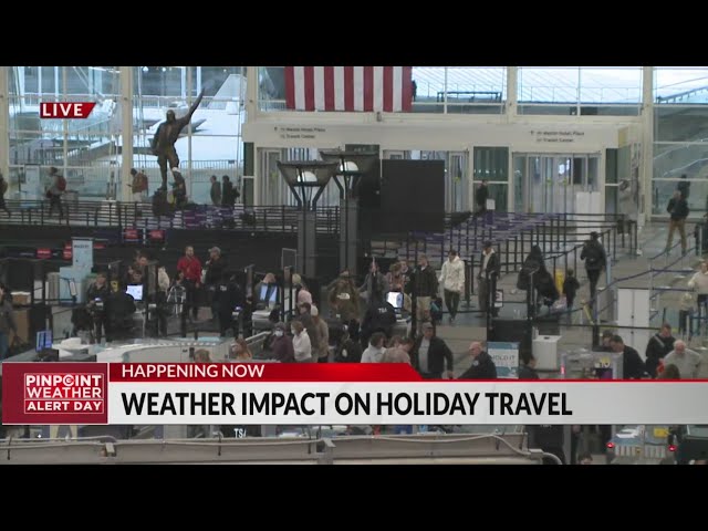 ⁣Weather impact on Thanksgiving travel