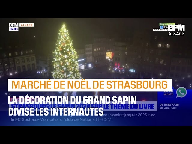 ⁣Strasbourg: la décoration du grand sapin de Noël comparée à du papier toilette