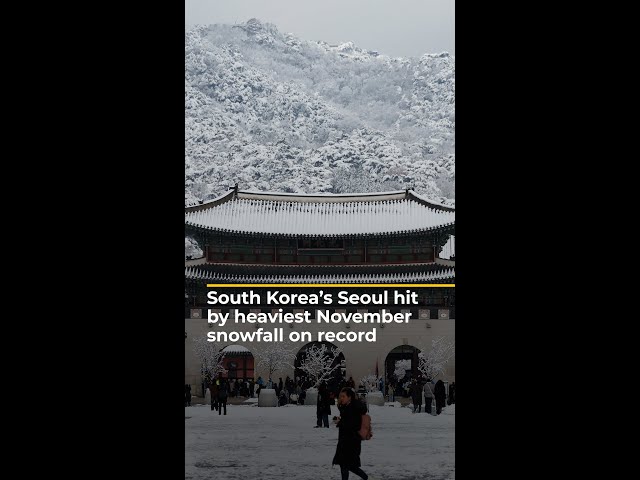 ⁣South Korea’s Seoul hit by heaviest November snowfall on record | AJ#shorts