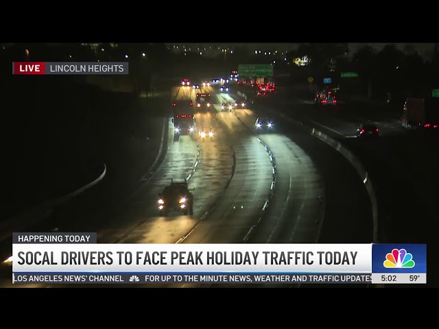 ⁣SoCal drivers to face peak holiday traffic today