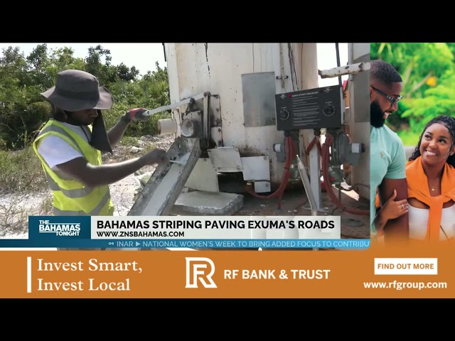 ⁣Bahamas Striping Paving Exuma's Roads