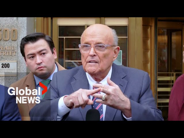 ⁣"I have no cash": Rudy Giuliani says money "all tied up" after New York court he