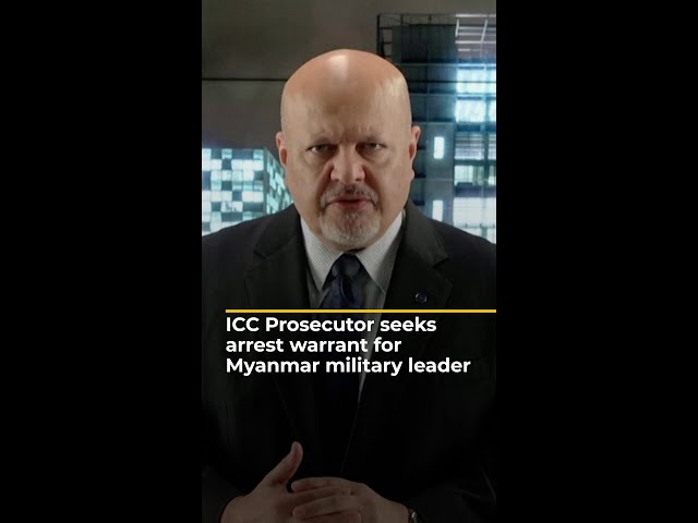 ⁣ICC prosecutor seeks arrest warrant for Myanmar military leader | AJ#shorts