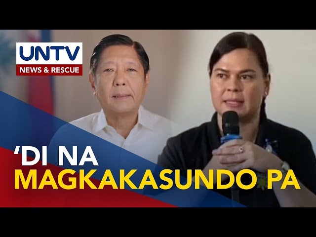 ⁣VP Sara Duterte, naniniwalang hindi na sila magkakaayos ni Pangulong Ferdinand Marcos Jr.