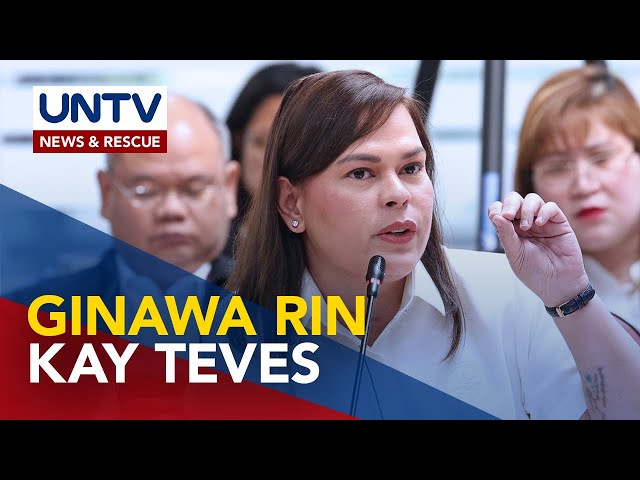 ⁣Alegasyon kay VP Sara kaugnay ng paglabag sa Anti-Terror Law, katulad ng ginawa kay former Rep.Teves