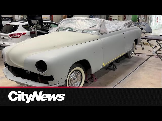 ⁣NAIT students restoring 1951 Lincoln Cosmopolitan that carried Queen Elizabeth II on Canada tour