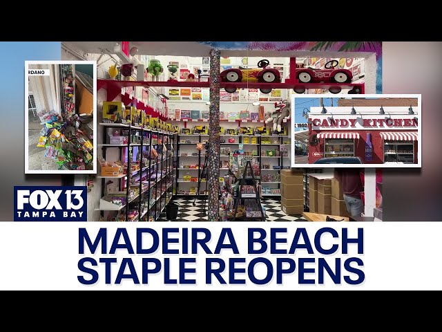 ⁣Madeira Beach's iconic Candy Kitchen reopens after after Hurricanes Helene and Milton