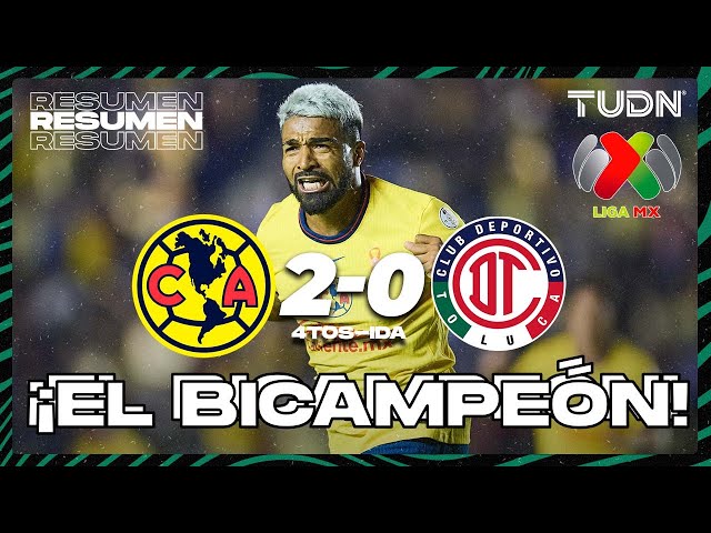 ⁣Resumen y goles | América 2-0 Toluca | Liga Mx -AP2024 - 4tos de Final - IDA | TUDN