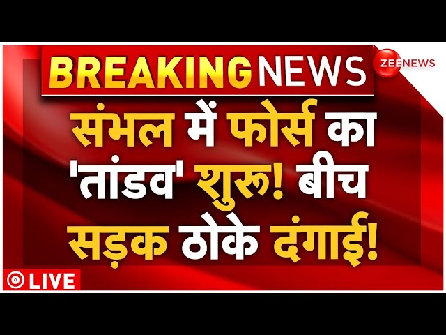 ⁣Force Big Action in Sambhal Violence LIVE: संभल हिंसा के बाद फोर्स का तगड़ा एक्शन शुरू | Jama Masjid