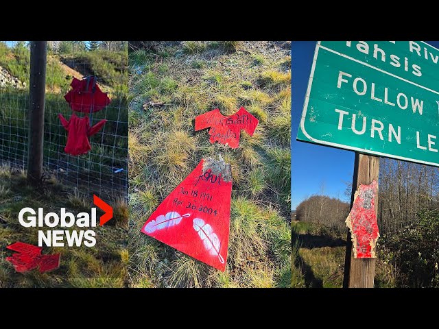 ⁣Dozens of memorial red dresses vandalized in BC, outraging Indigenous rights advocates