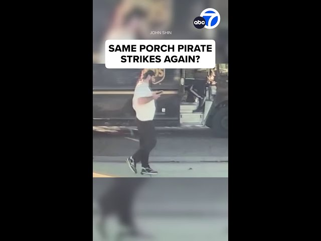 ⁣Brazen SoCal porch pirate strikes again