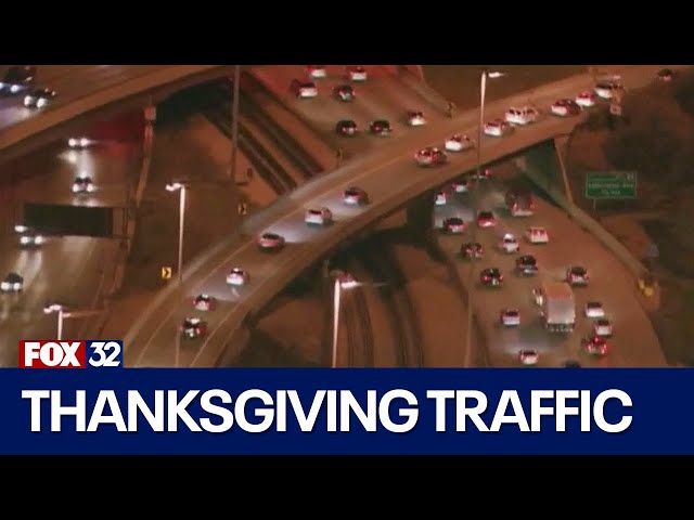 ⁣Thanksgiving traffic reaches fever pitch across Chicago