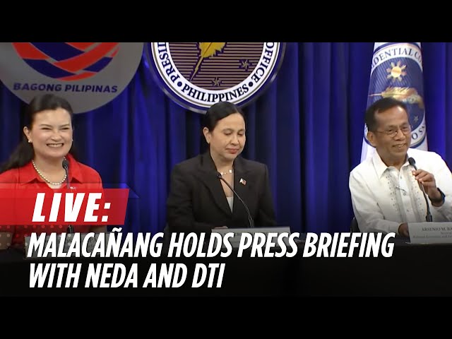 ⁣LIVE: Malacañang holds press briefing with NEDA, DTI | November 28