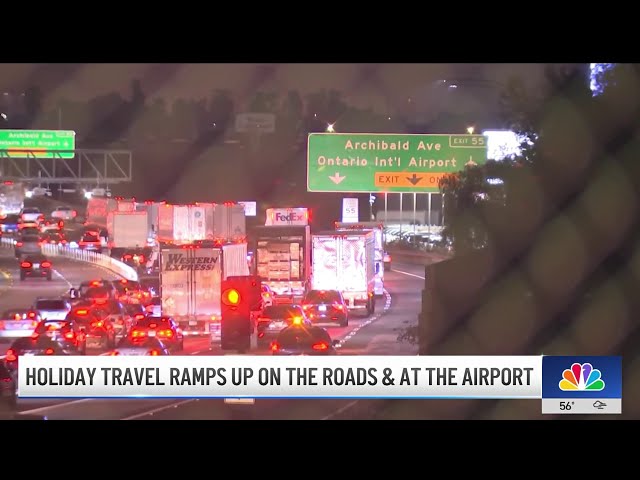 ⁣Holiday travel ramps up on the on the roads and at the airport