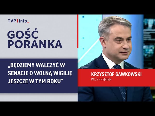 ⁣Krzysztof Gawkowski: Będziemy walczyć w Senacie o wolną Wigilię jeszcze w tym roku | GOŚĆ PORANKA