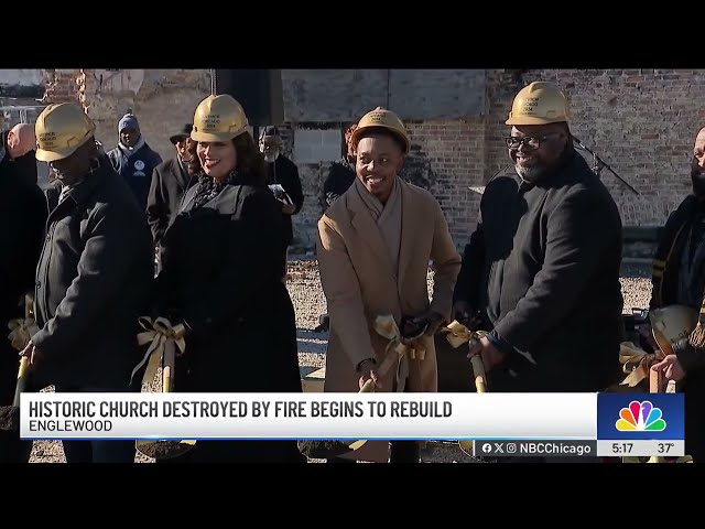 ⁣Englewood church DESTROYED in fire begins to rebuild