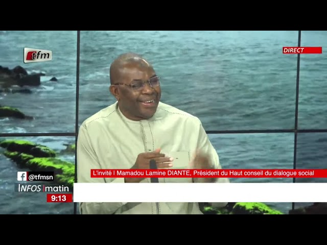 ⁣l´invite d´infos matin | Mamadou Lamine DIANTE, Président du Haut conseil du dialogue social