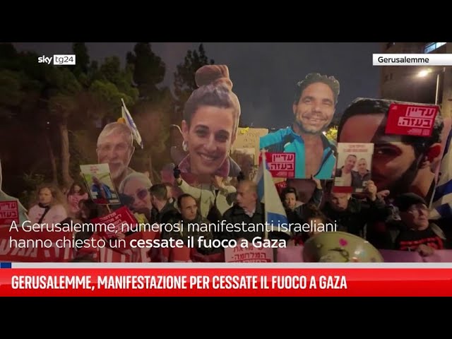 ⁣Israele, protesta per ostaggi con cessate il fuoco a Gaza